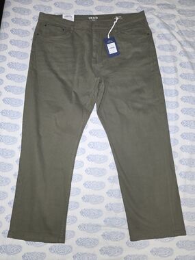 IZOD Olive Green Straight-Leg Pants